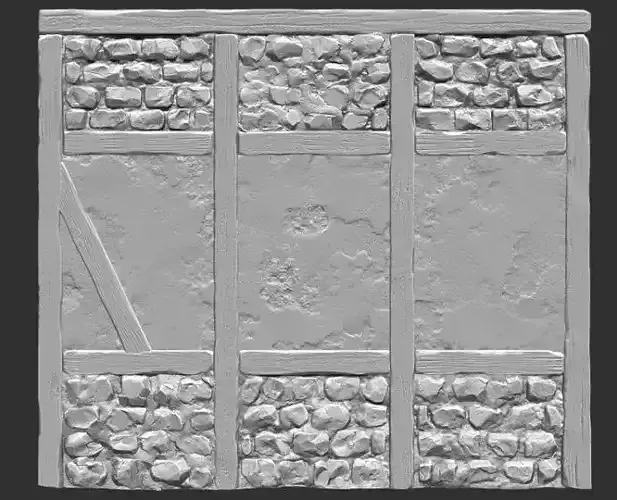 Medieval Wall 2 3D model