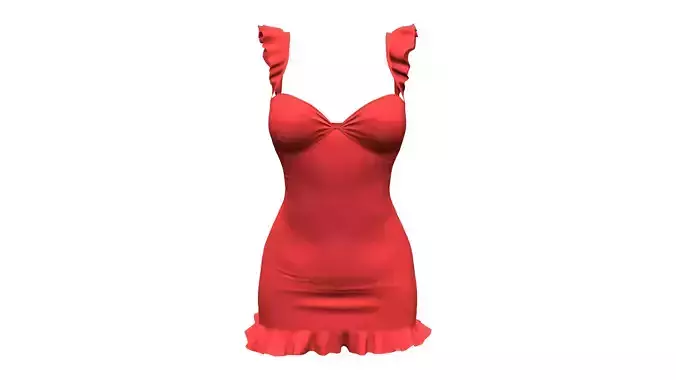 Mini Cami Dress with Frills