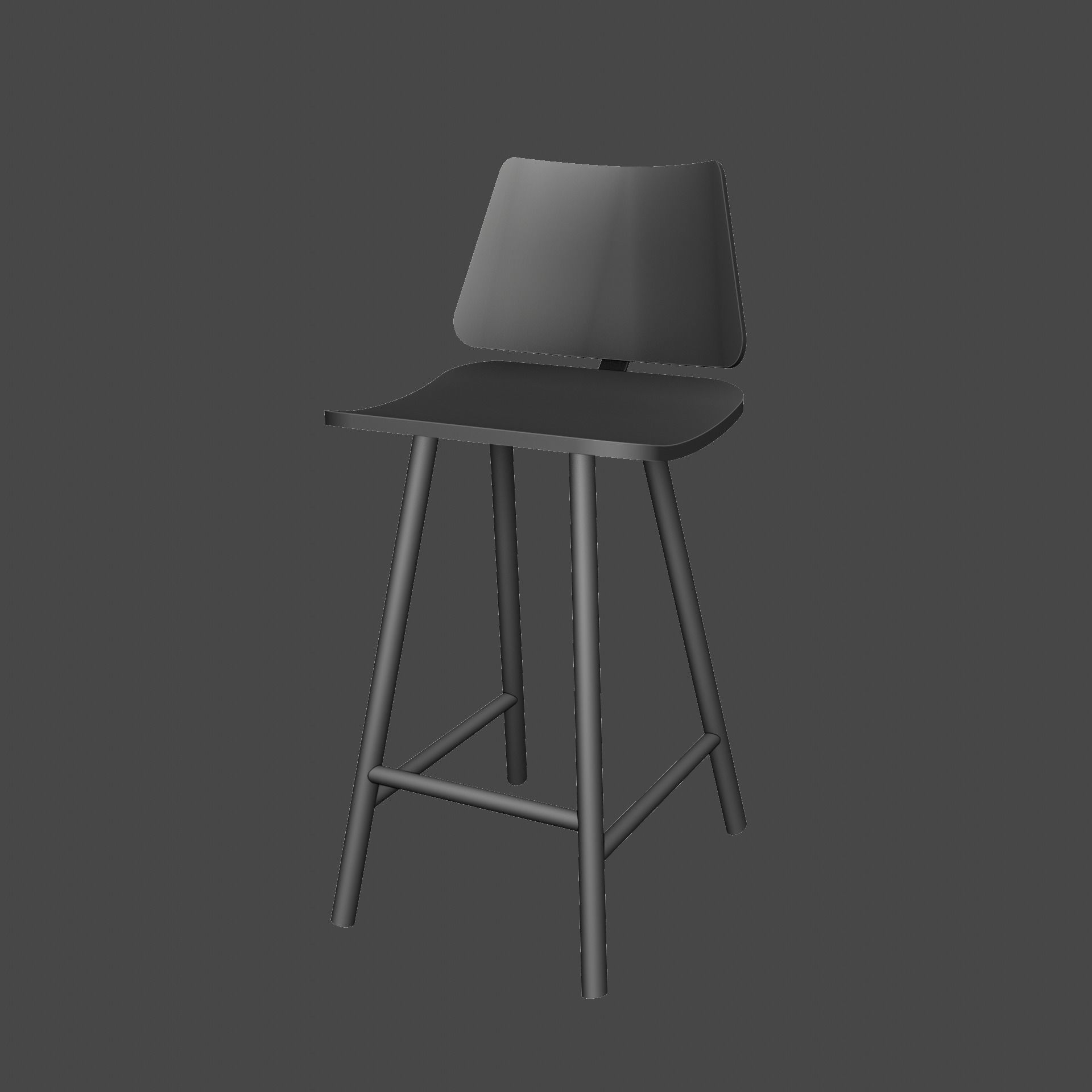 Simple Chair 3D model_1