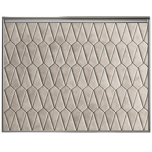 Panel tiled wall with geometric patterns 3D model