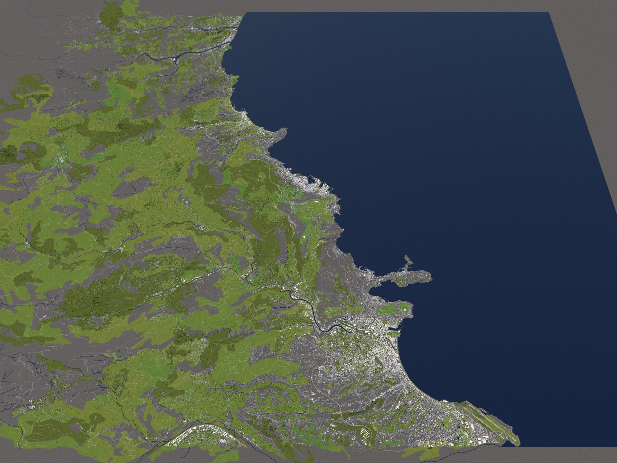 Monaco 50x50km 3D model_13