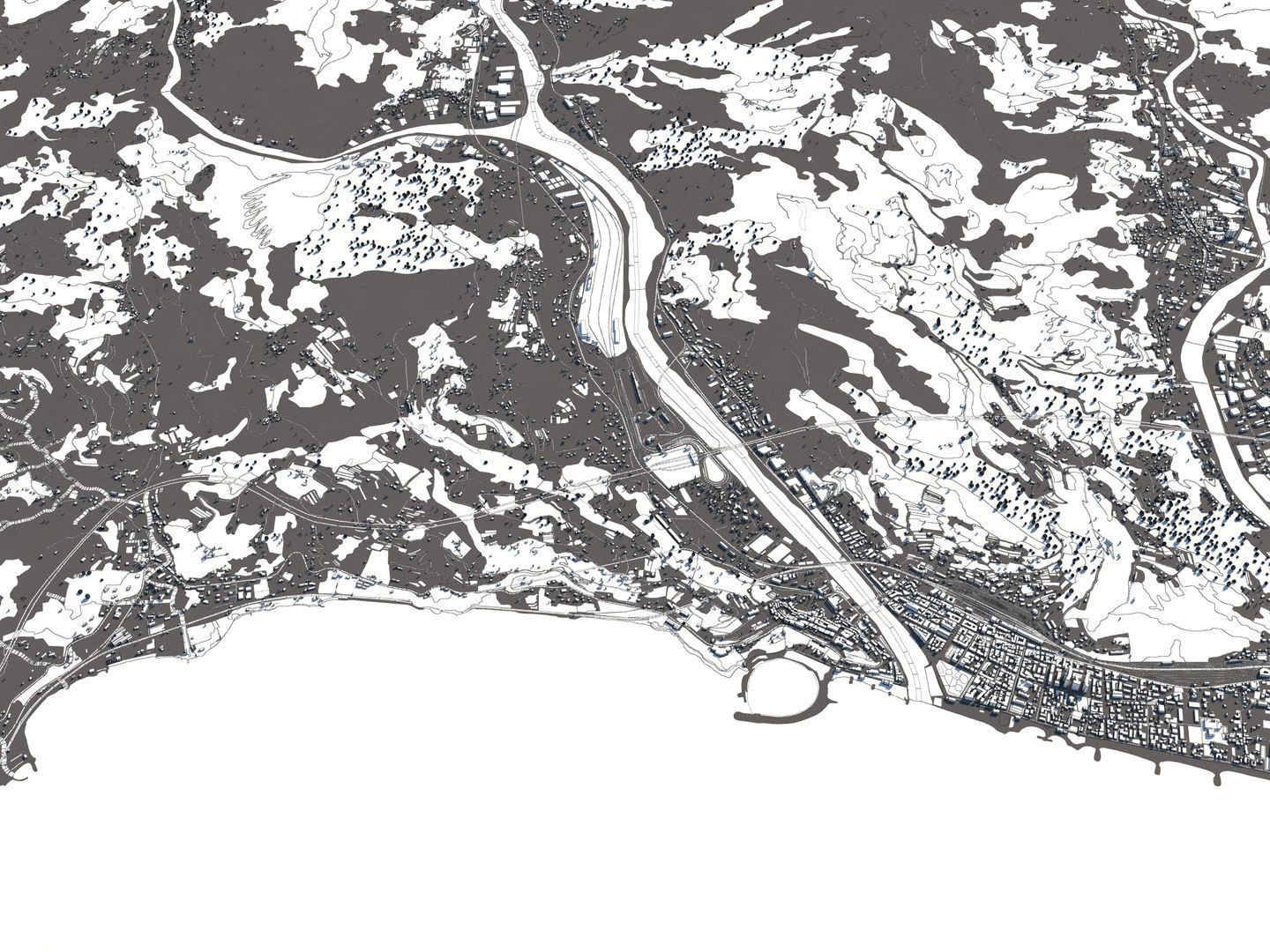 Monaco 50x50km 3D model_23