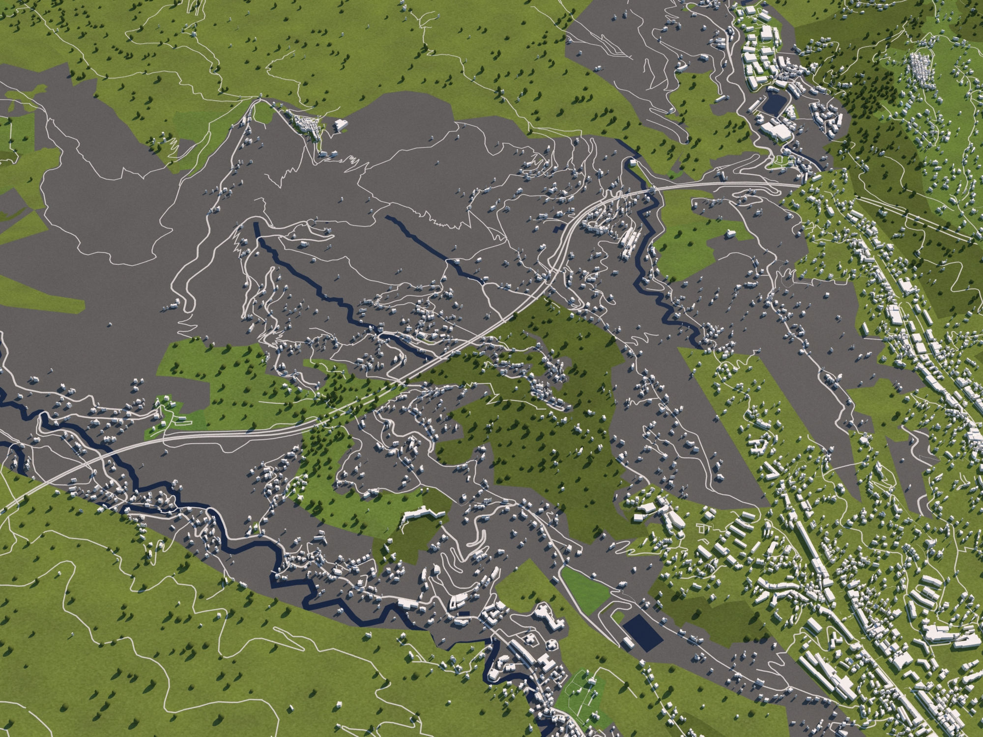 Monaco 50x50km 3D model_6