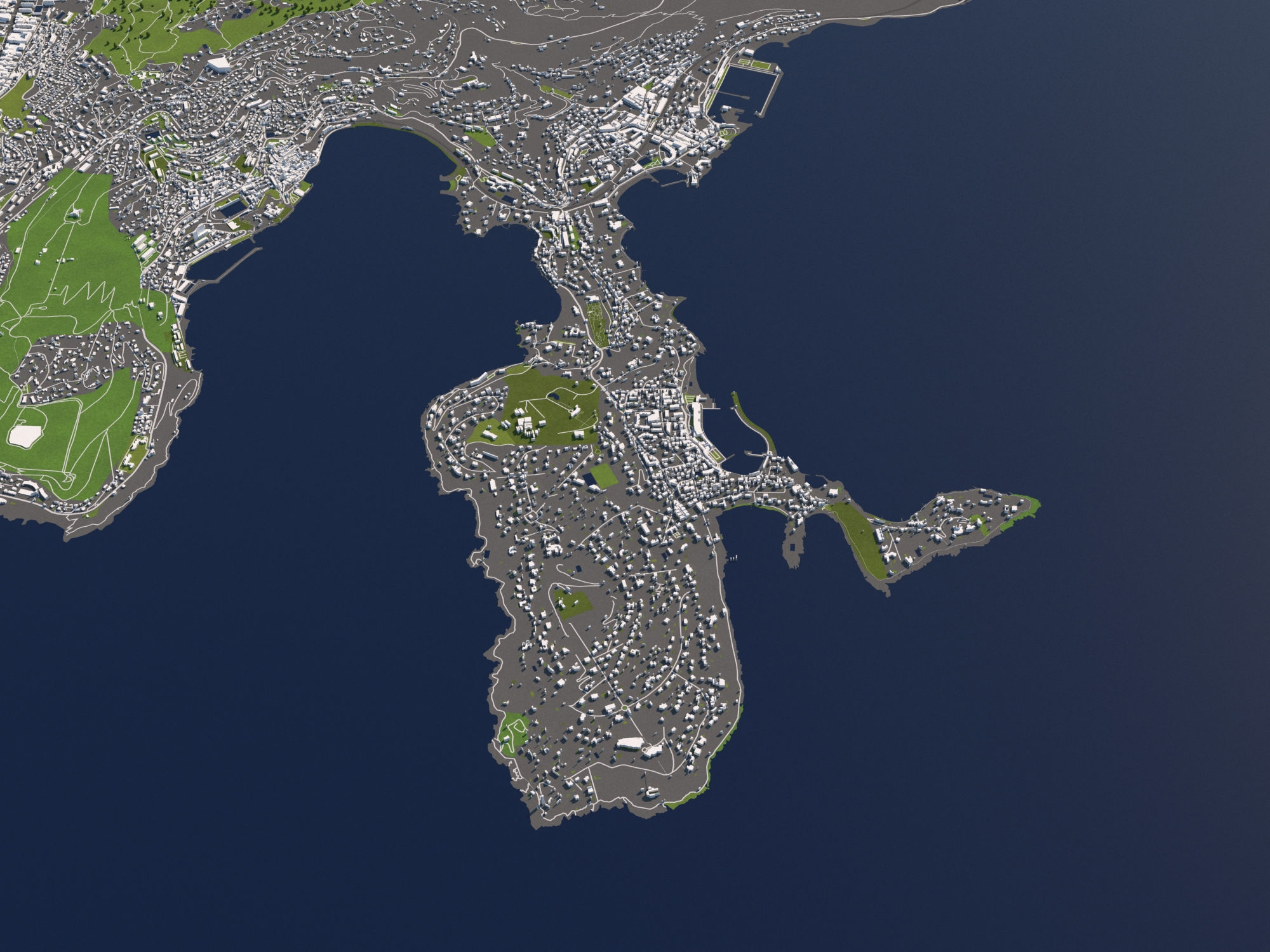 Monaco 50x50km 3D model_3