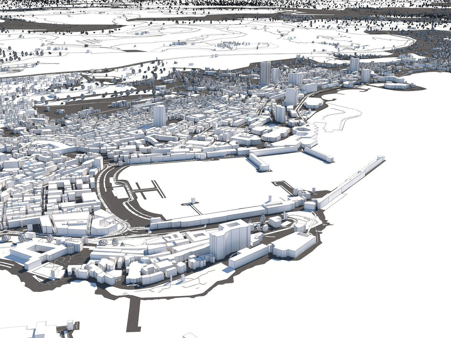 Monaco 50x50km 3D model_24