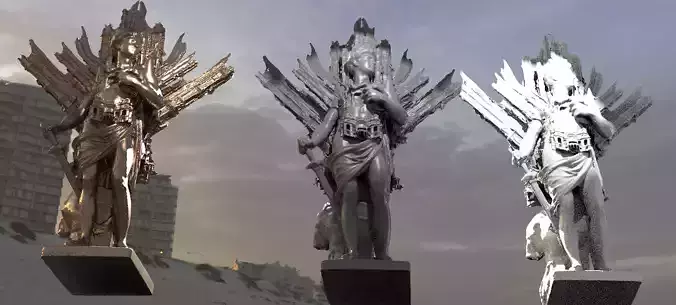 Roman God Mars Wide Wings  3D model