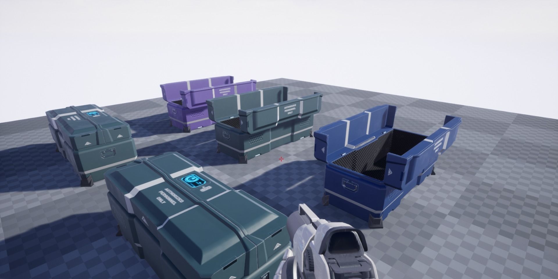 Animated Scifi Crate Low-poly 3D model_10