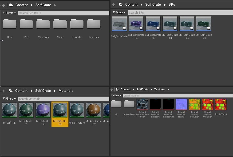 Animated Scifi Crate Low-poly 3D model_12