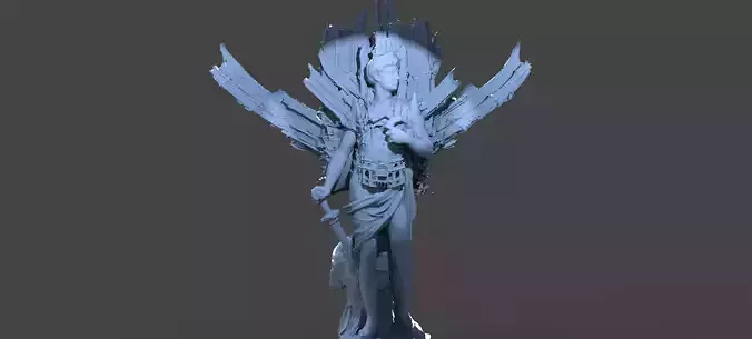 Roman God Mars Wide Wings 2  3D model