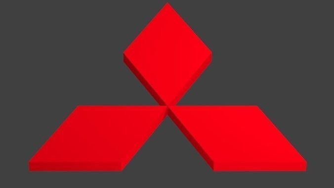 Mitsubishi Logo Low-poly 3D model