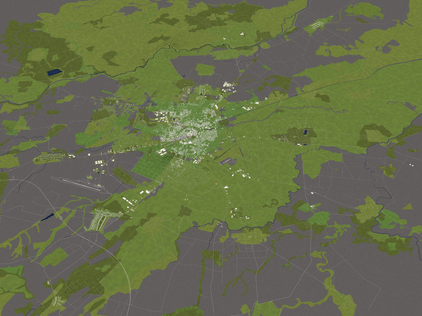 Timisoara Romania 50x50km 3D model_6