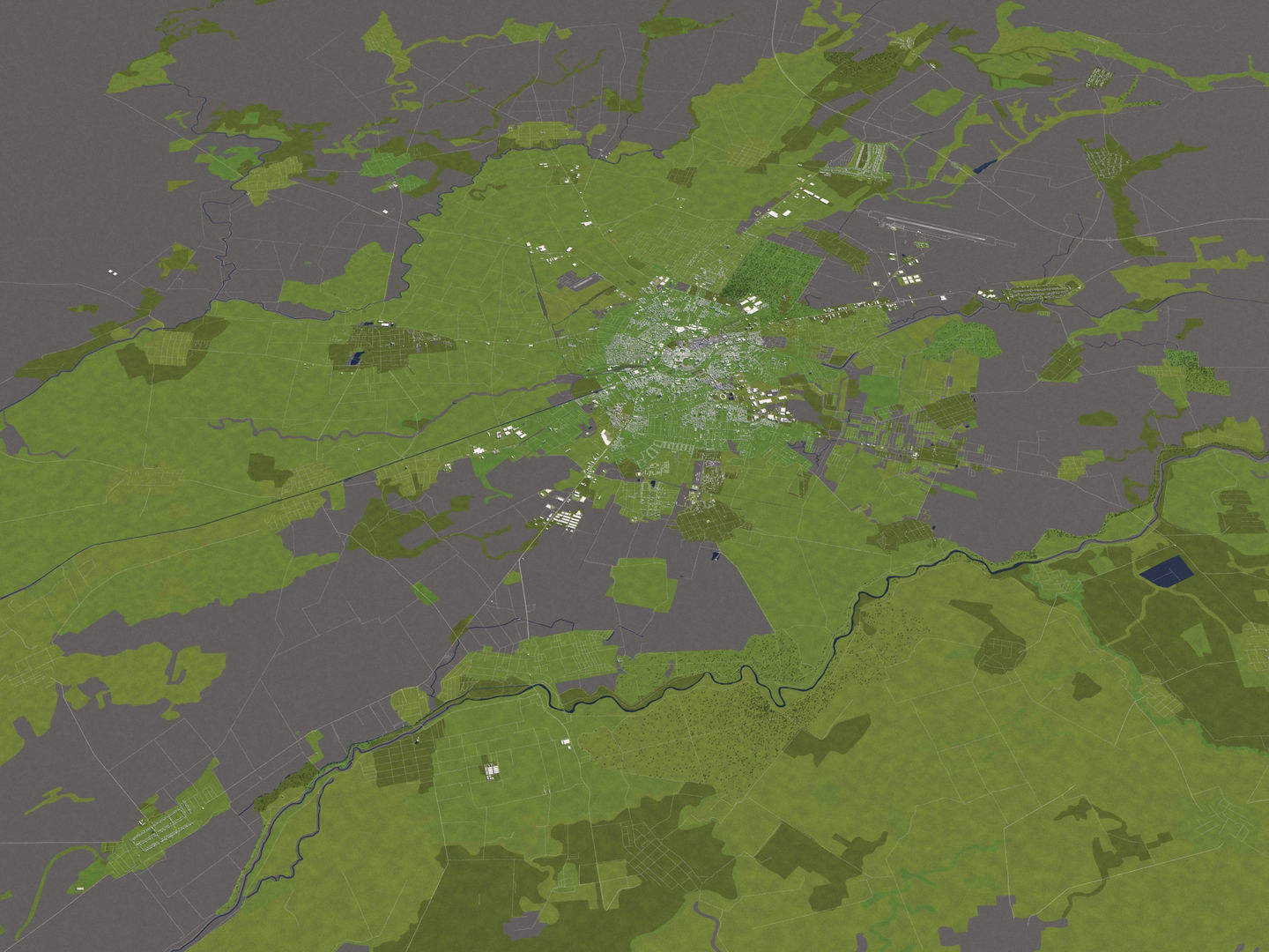 Timisoara Romania 50x50km 3D model_4