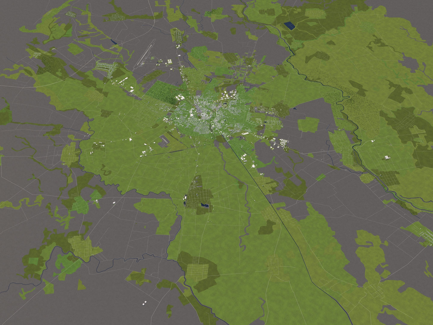 Timisoara Romania 50x50km 3D model_5