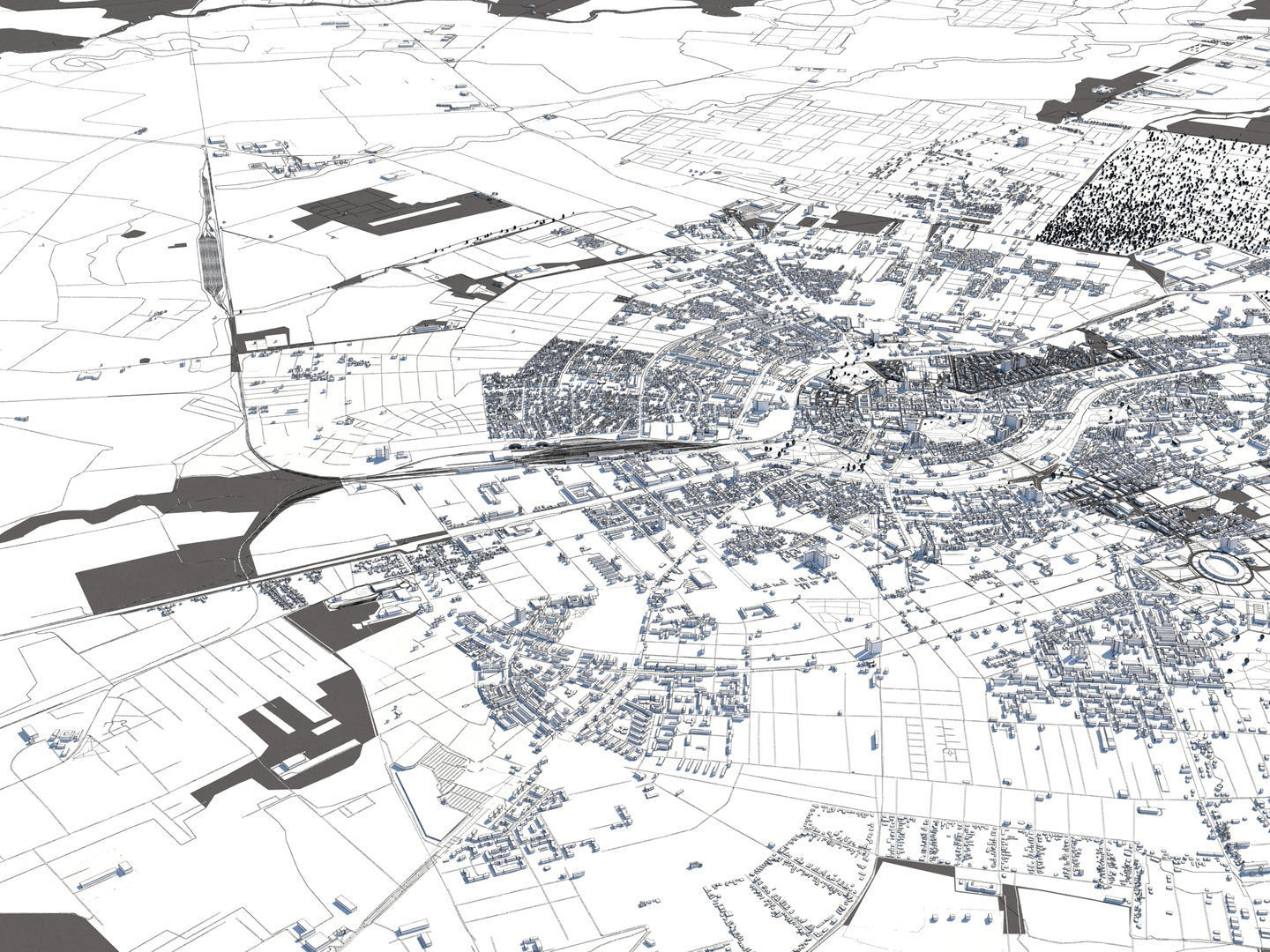 Timisoara Romania 50x50km 3D model_16
