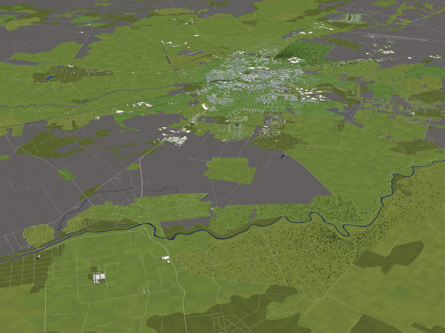 Timisoara Romania 50x50km 3D model_3