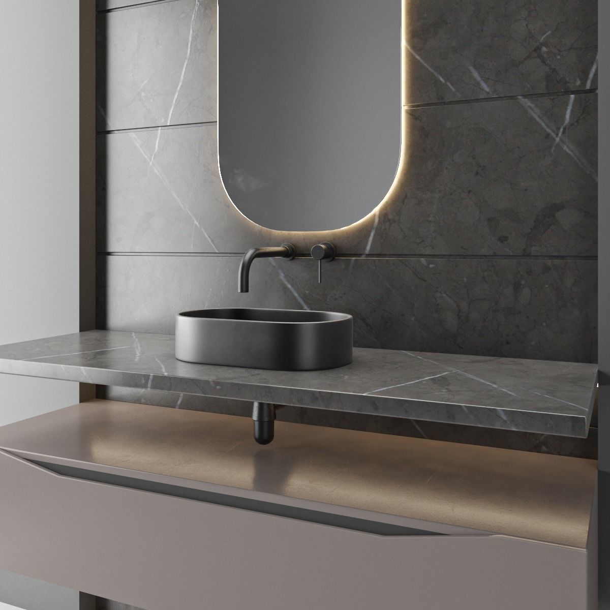 bathroom furniture set 51 3D model_3