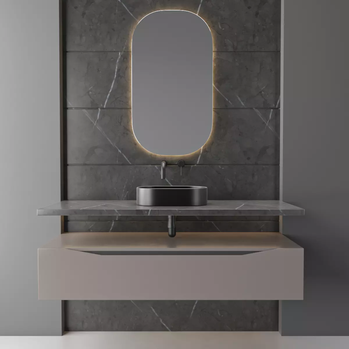 bathroom furniture set 51 3D model_0