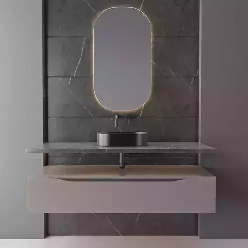 bathroom furniture set 51 3D model