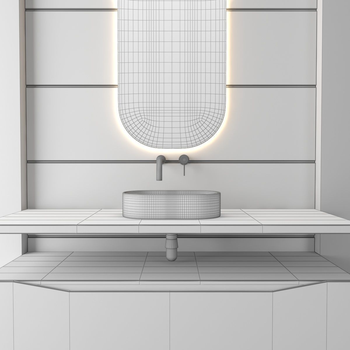 bathroom furniture set 51 3D model_5