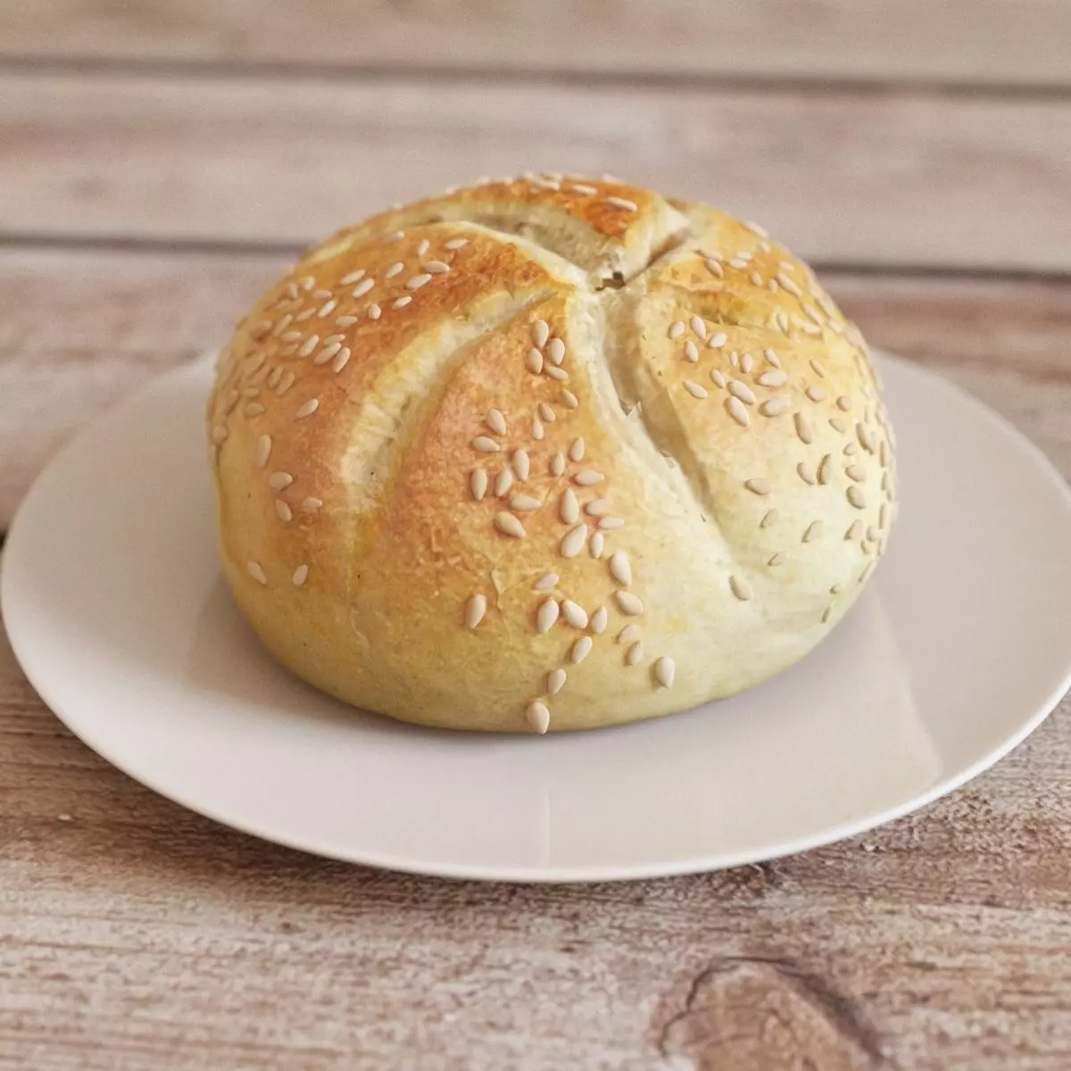 White Bread Bun Mid-Poly 3D model_0