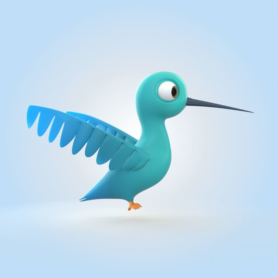 Hummingbird 3D model_1