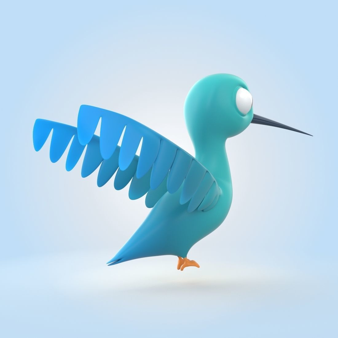 Hummingbird 3D model_2