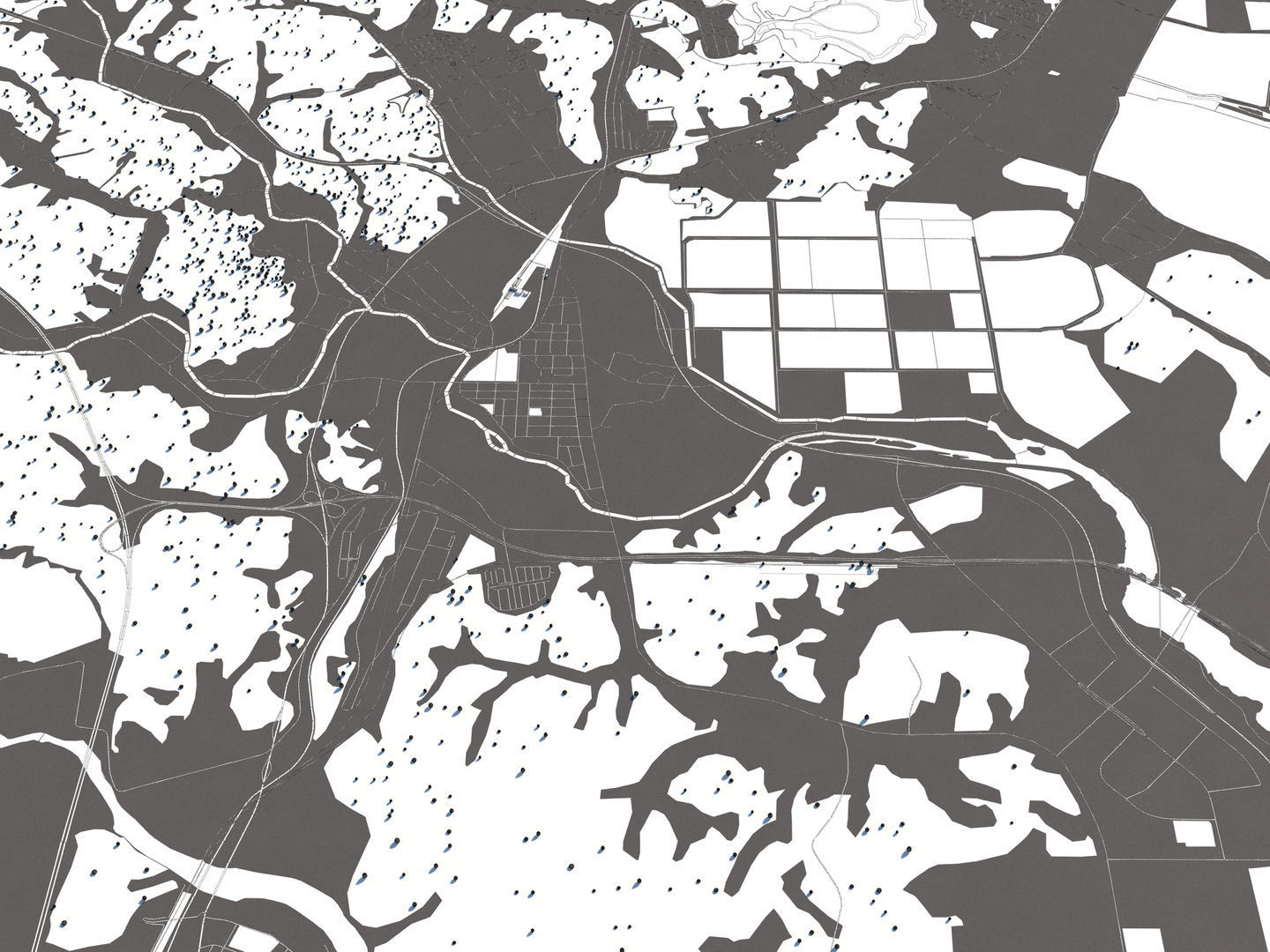 Ulsan South Korea 50x50km 3D model_25