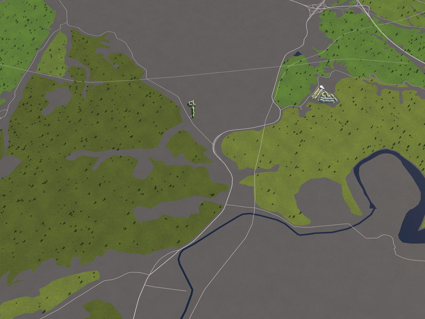 Ulsan South Korea 50x50km 3D model_8