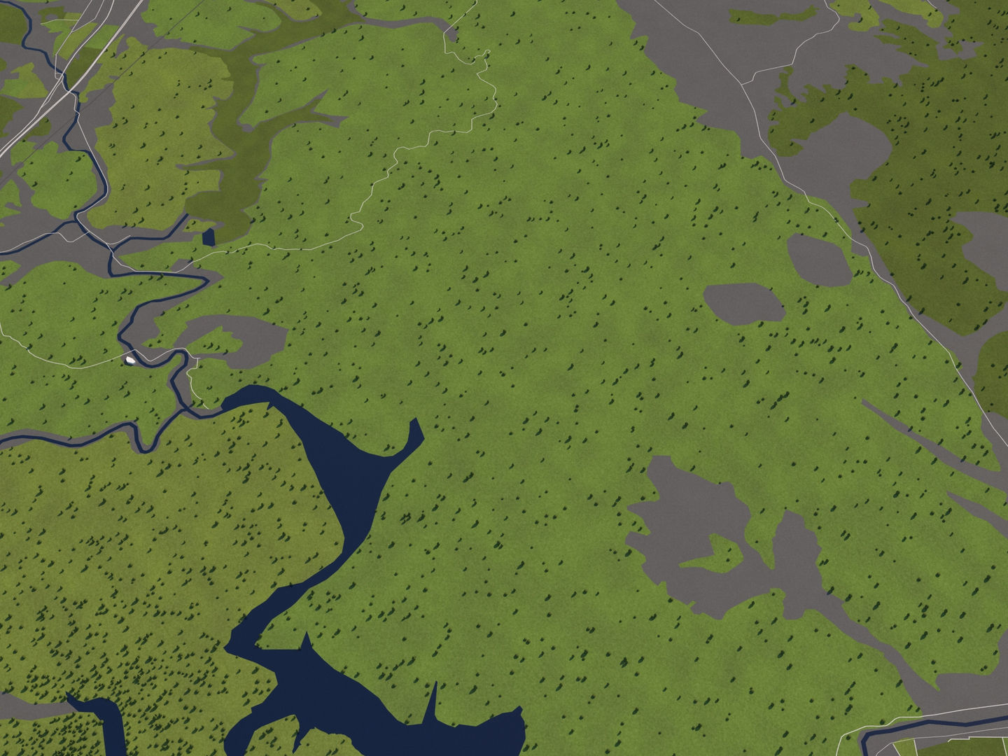 Ulsan South Korea 50x50km 3D model_5