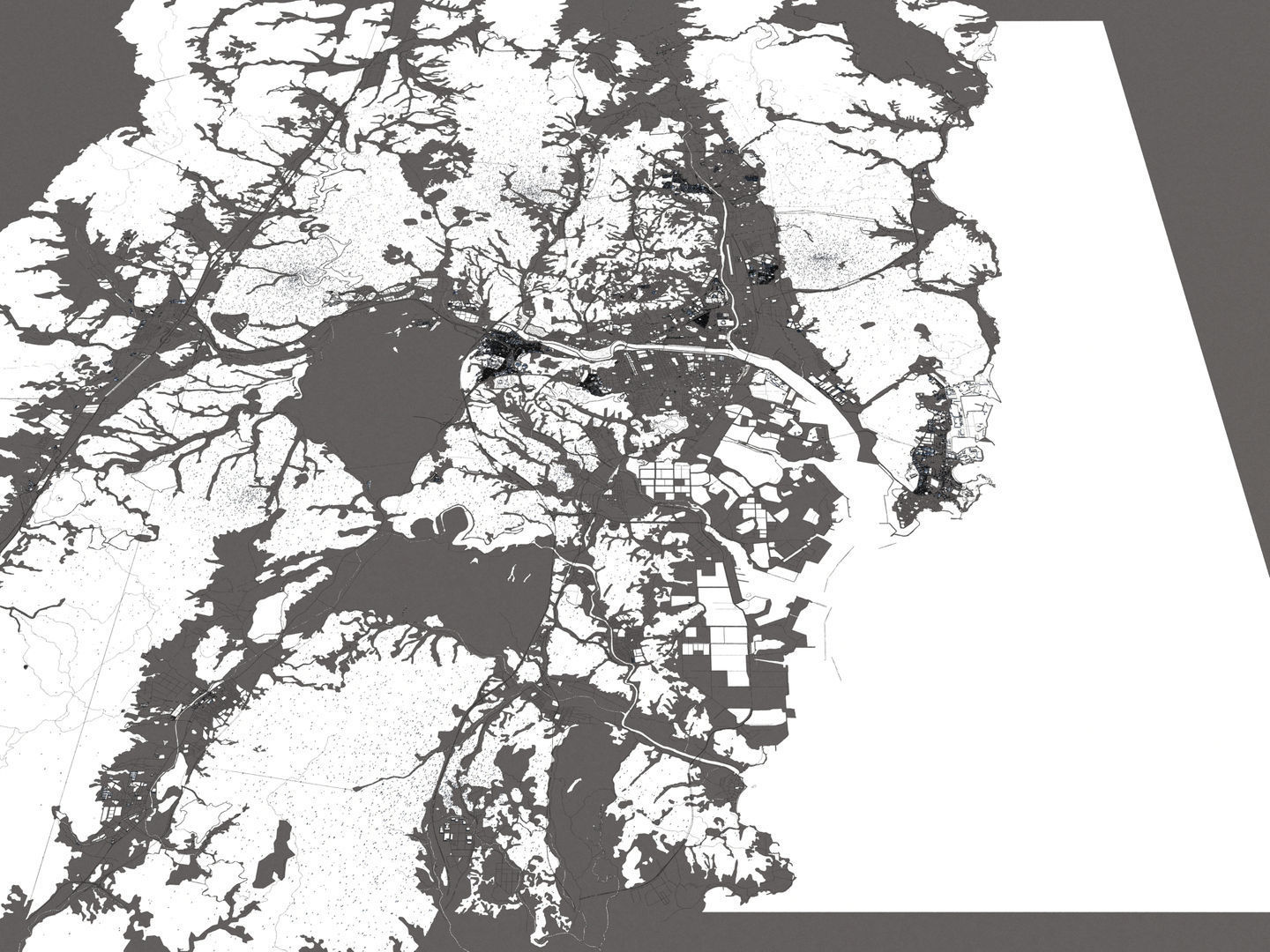 Ulsan South Korea 50x50km 3D model_18