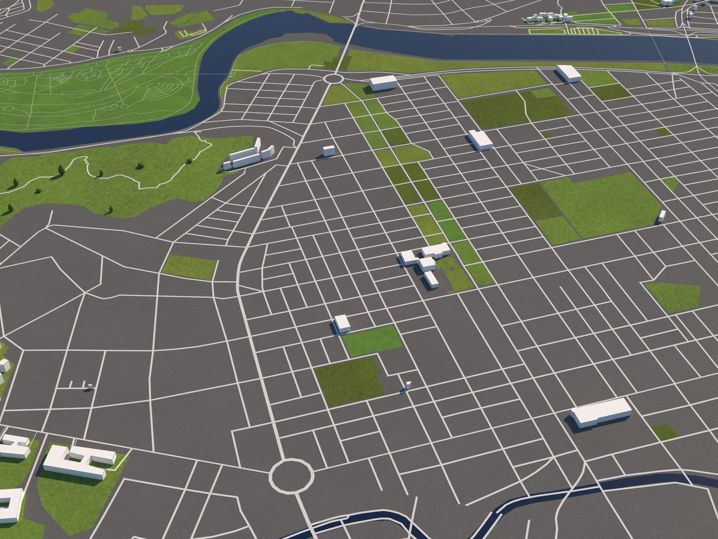 Ulsan South Korea 50x50km 3D model_10