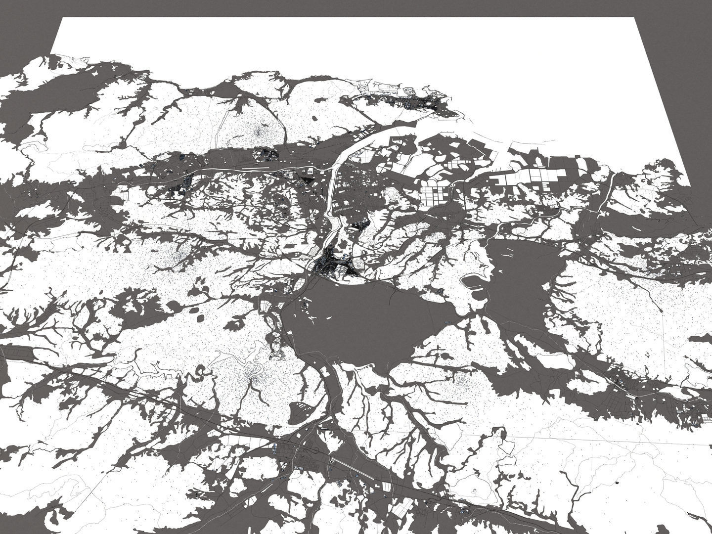 Ulsan South Korea 50x50km 3D model_19