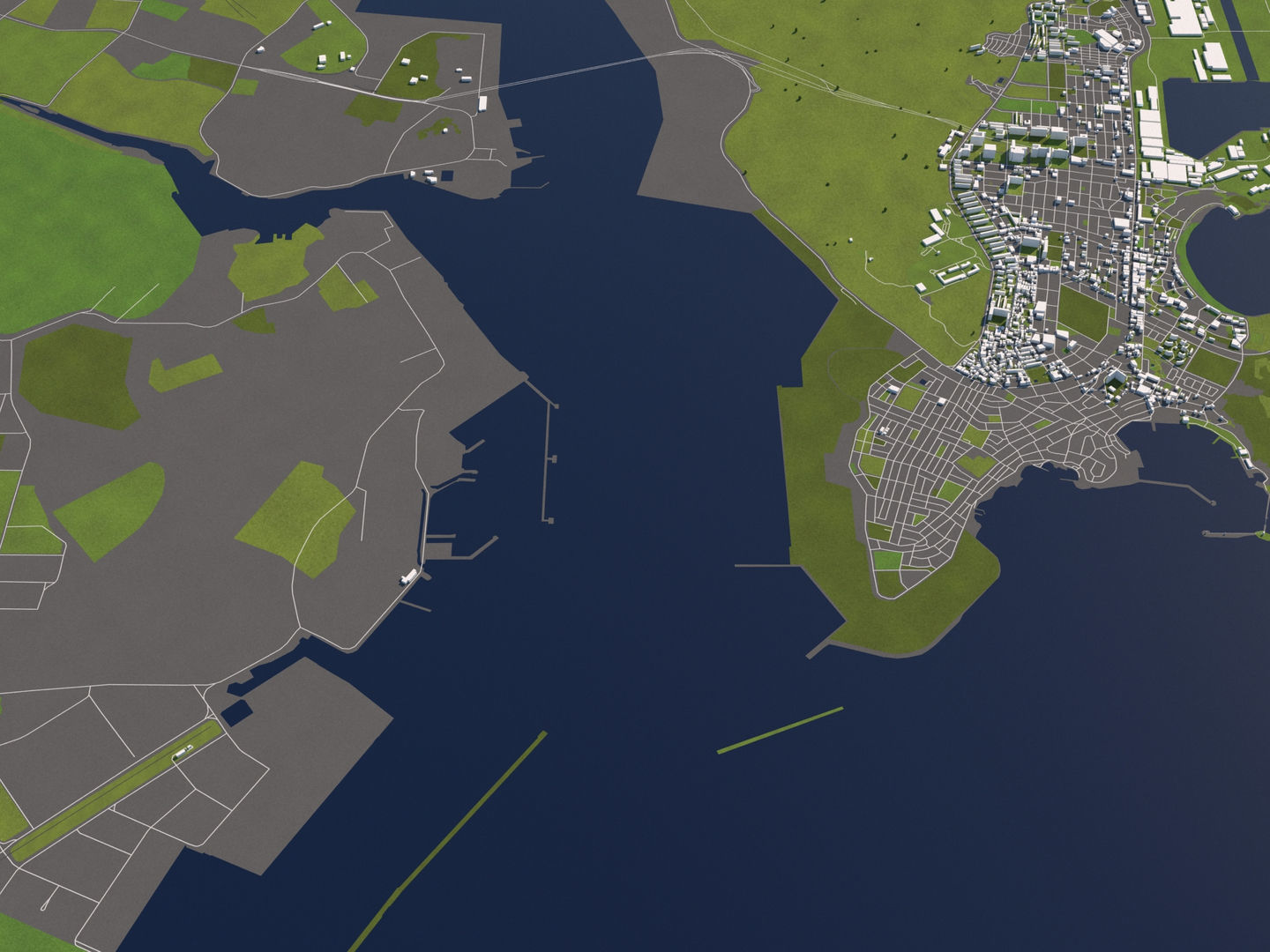 Ulsan South Korea 50x50km 3D model_4