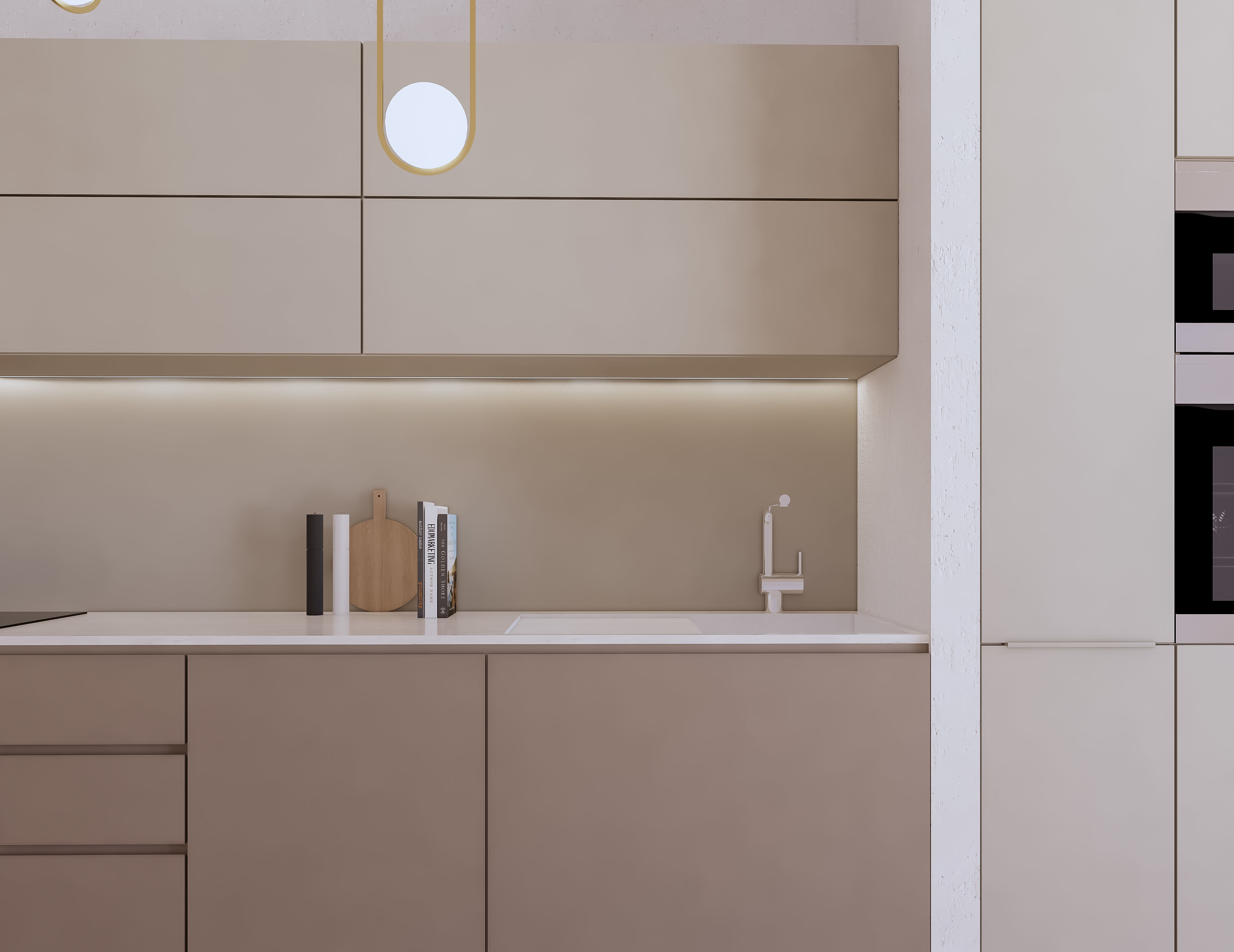 Modern Kitchen Created in Revit 9 Low-poly 3D model_4