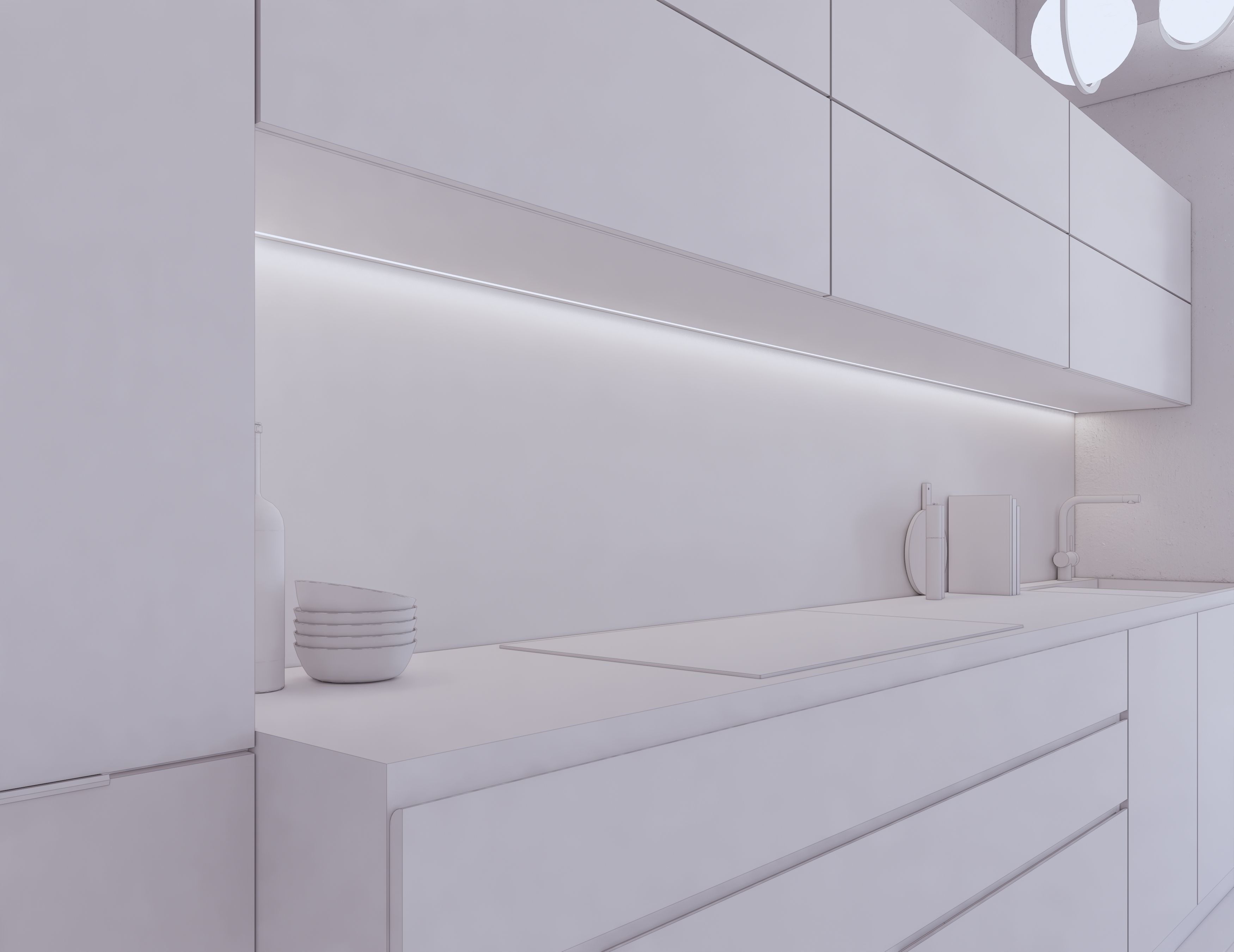 Modern Kitchen Created in Revit 9 Low-poly 3D model_9