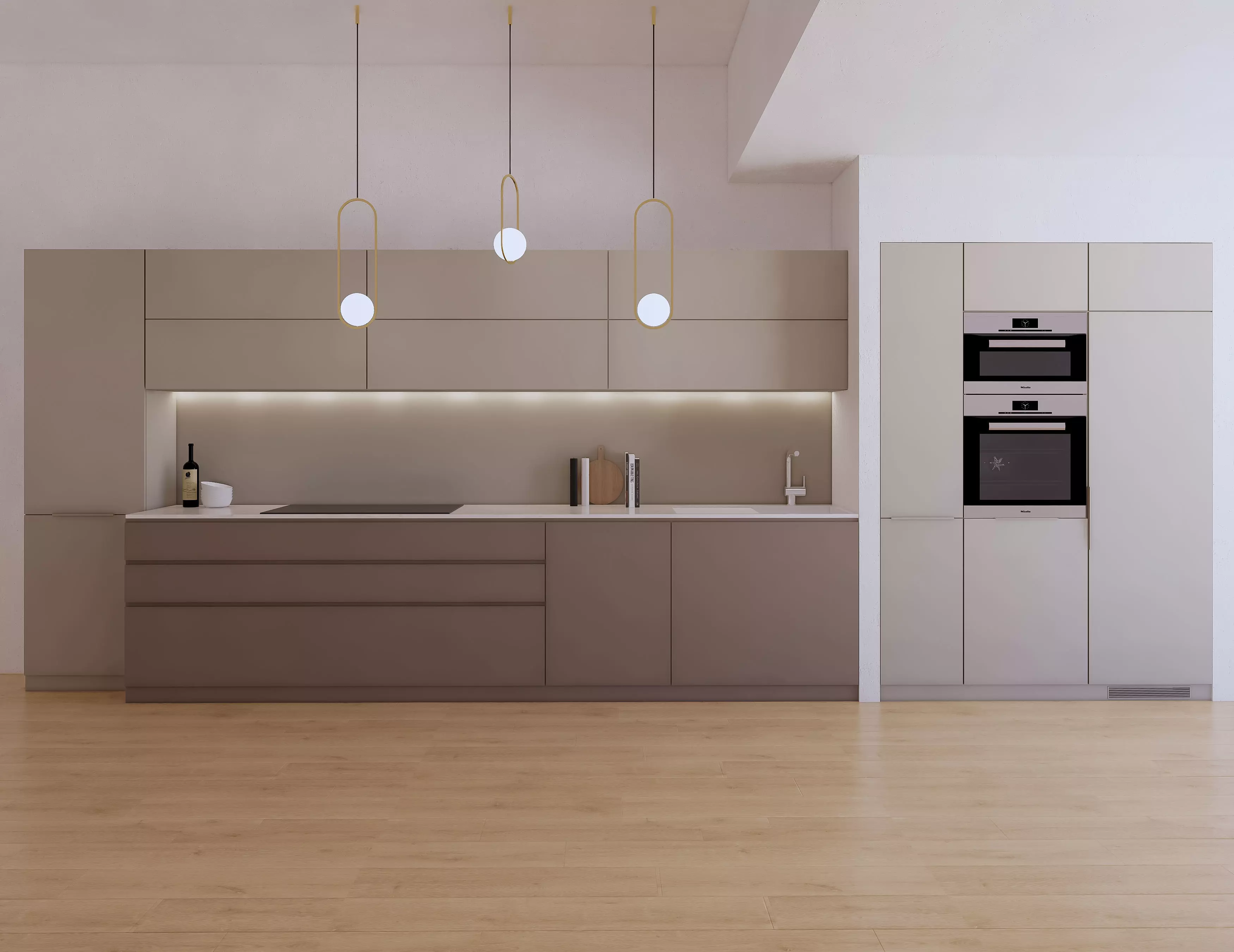 Modern Kitchen Created in Revit 9 Low-poly 3D model_0