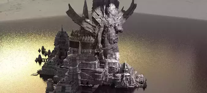Hyborian Full Wizard City Capital Kit bash 3D model