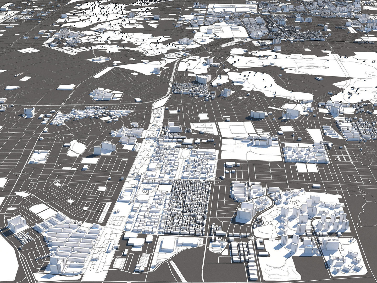Incheon South Korea 50x50km 3D model_15