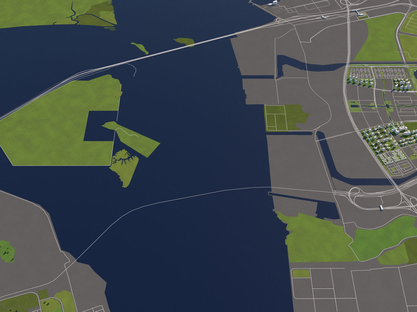 Incheon South Korea 50x50km 3D model_14