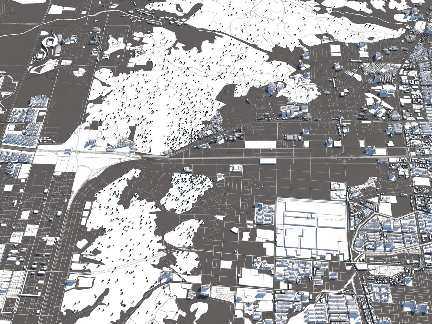 Incheon South Korea 50x50km 3D model_22