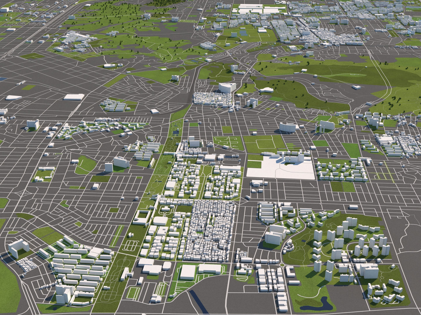 Incheon South Korea 50x50km 3D model_1