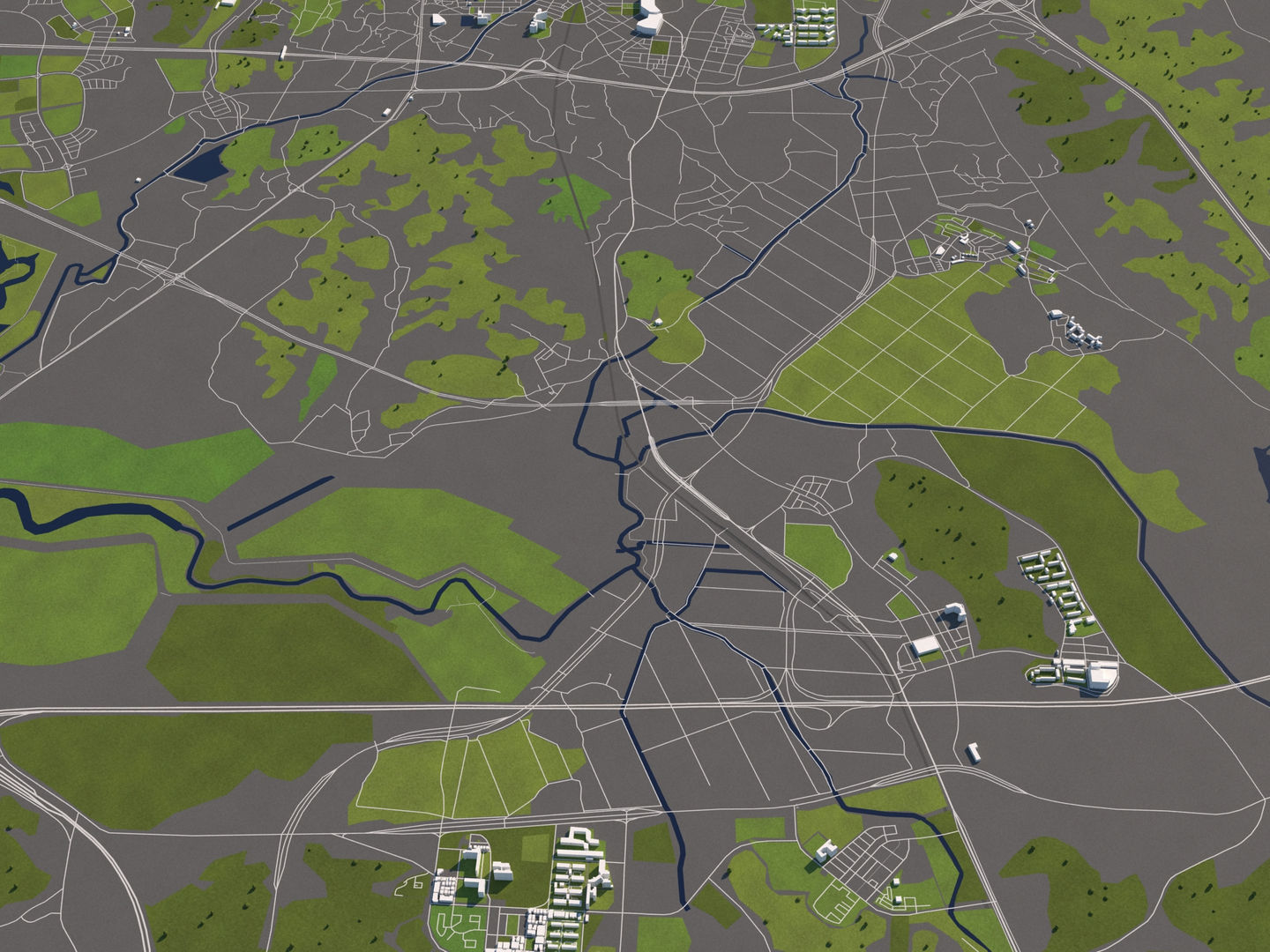 Incheon South Korea 50x50km 3D model_6