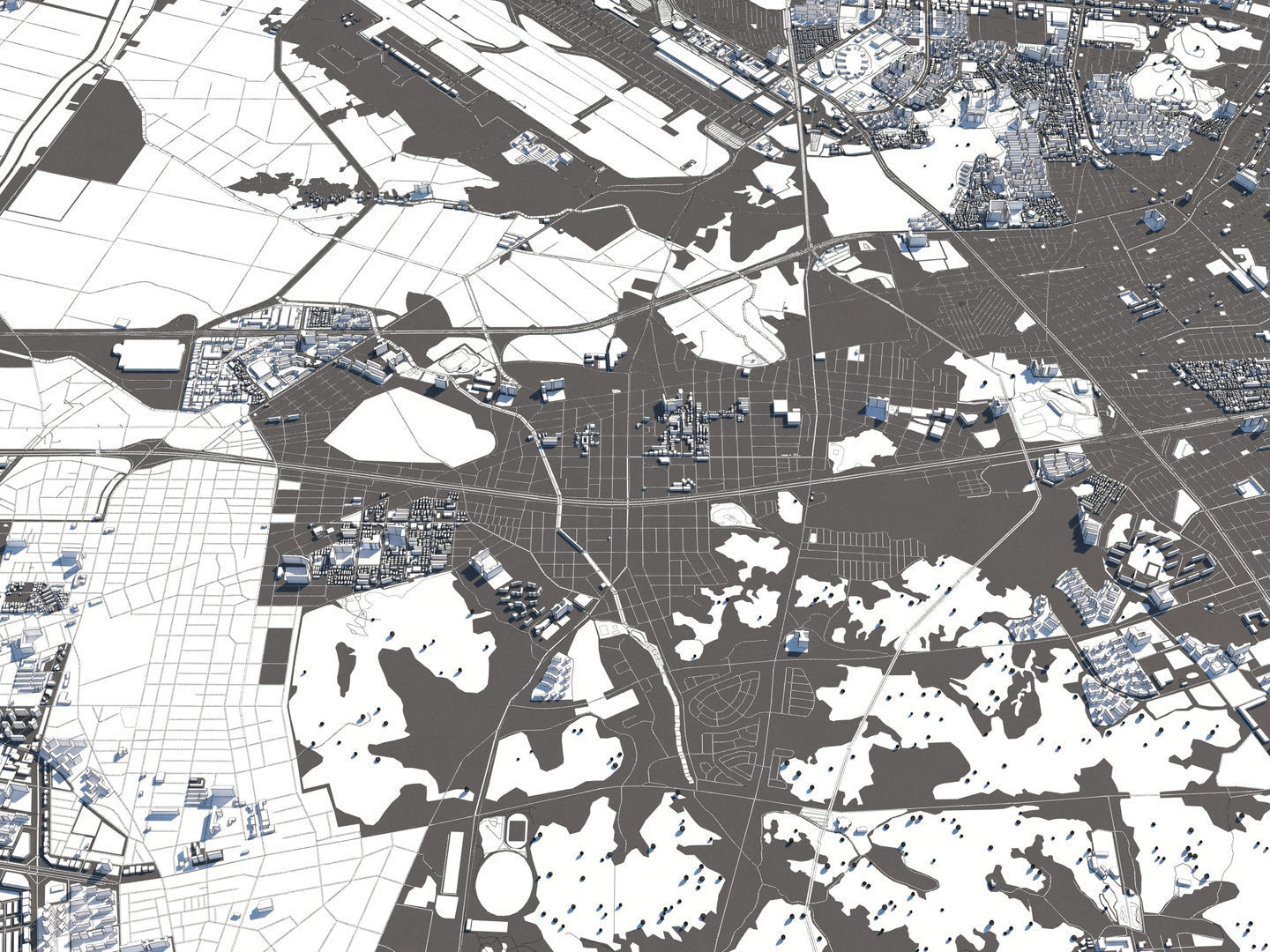 Incheon South Korea 50x50km 3D model_23