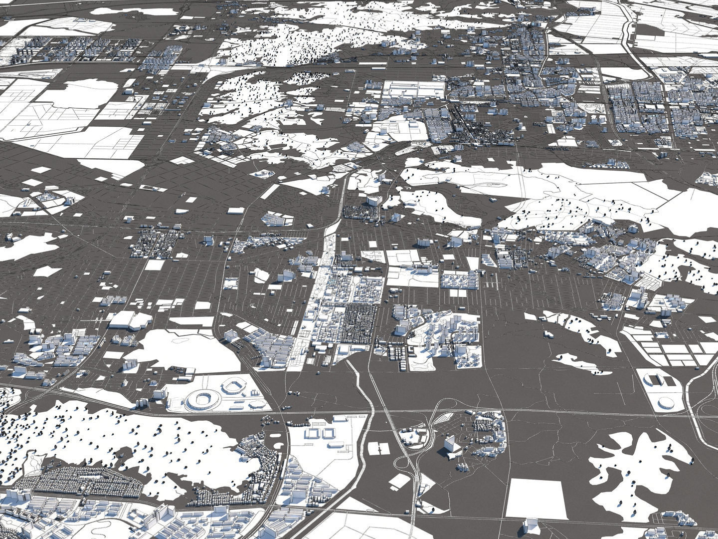Incheon South Korea 50x50km 3D model_16