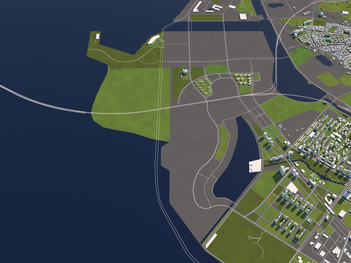 Incheon South Korea 50x50km 3D model_9