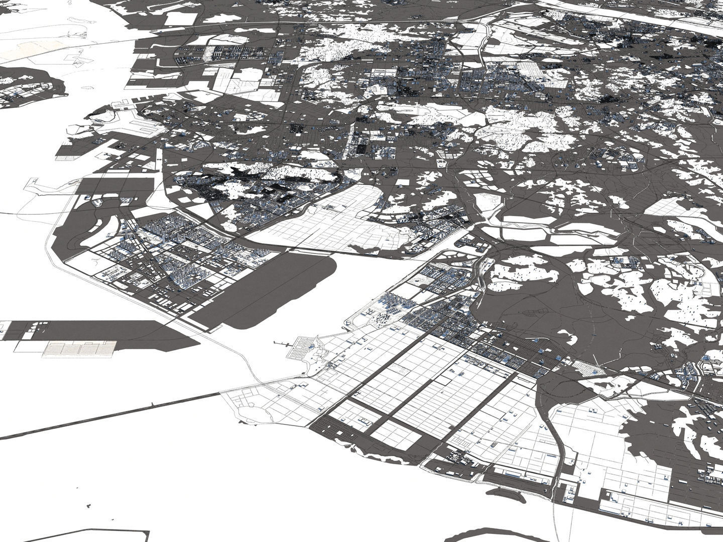 Incheon South Korea 50x50km 3D model_17