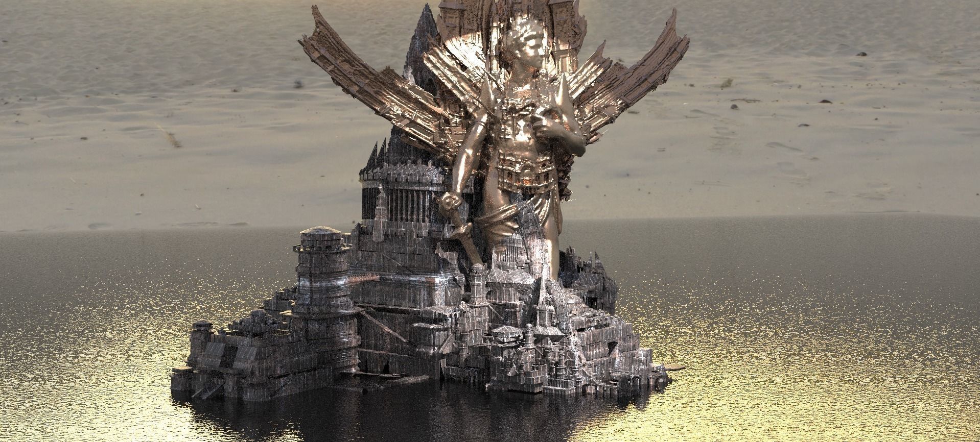  Full Wizard City Capital Kit bash 2 3D model_1