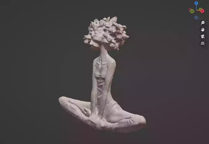 Valerie Hadida Sculpture - Curly girl