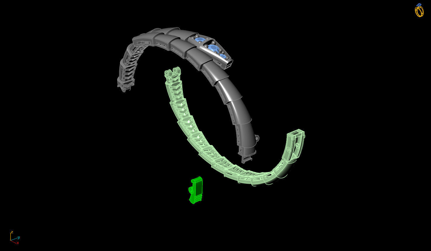 Tried Fusion Snake Clamp 3D print model_7