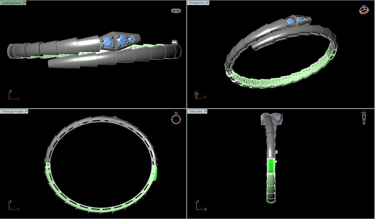 Tried Fusion Snake Clamp 3D print model_3